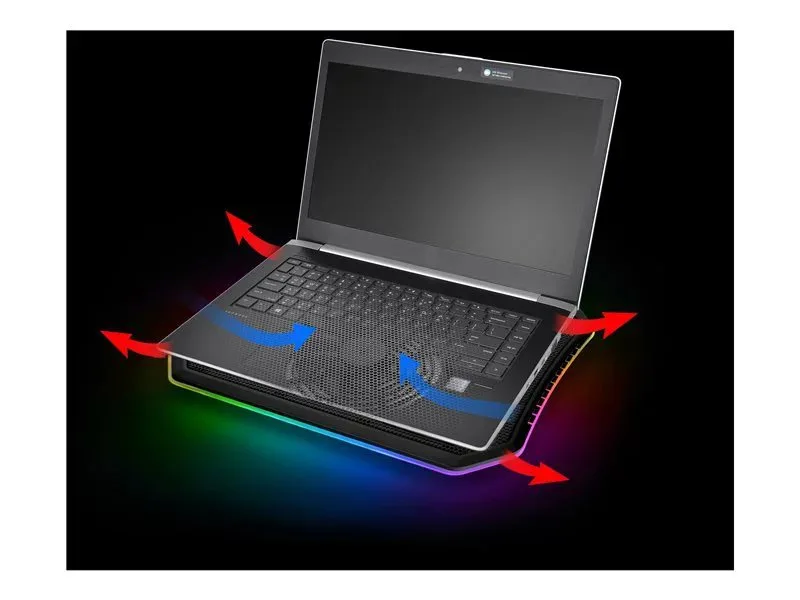Thermaltake CL-N020-PL12SW-A охлаждающая подставка Massive-12 RGB для ноутбука до 15 дюймов